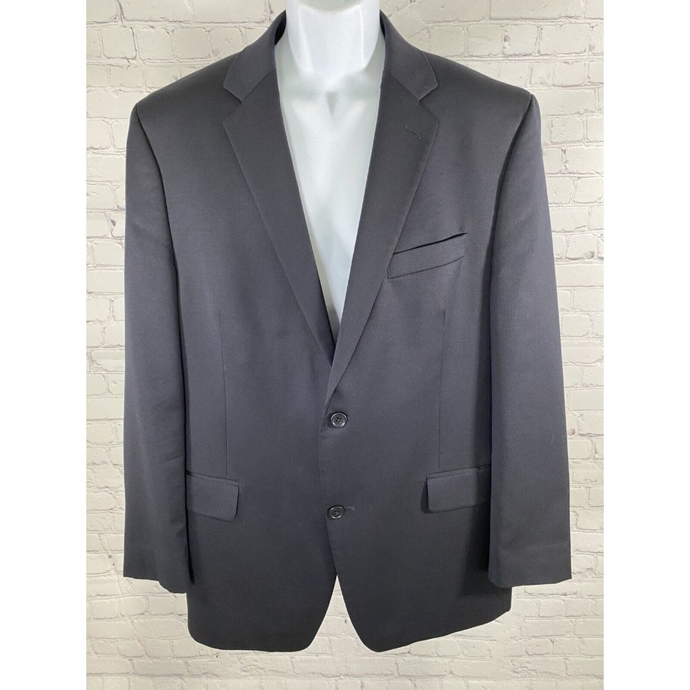 Alfani Macys Dark Blue Wool 2 Button Blazer Jacket Coat 44R